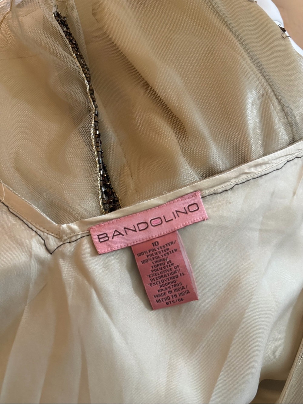 Vintage Bandolino Gold Sheer Embellished Top - Picture 5 of 5
